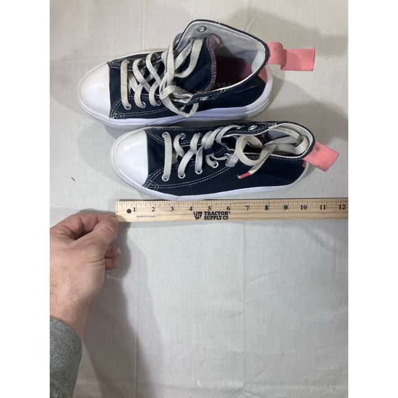 Converse Chuck Taylor All Star Lift Platform High Top Kids Shoes Black Pink - Picture 4 of 12